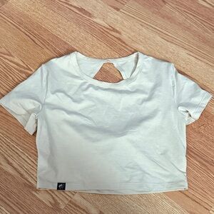 Alphalete open back tee